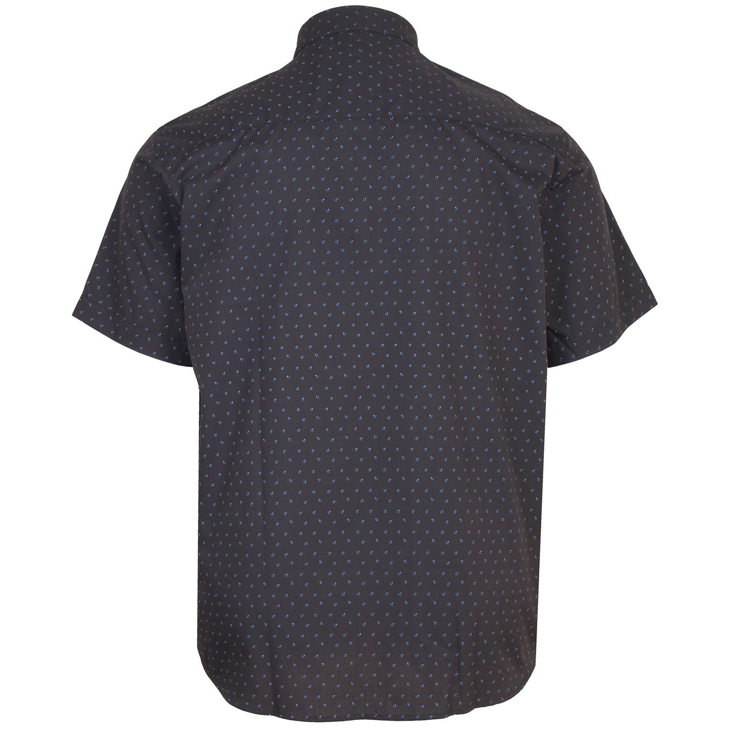 Kam Jeans Plus Size All Over Dobby Print S/S Shirt Black/Blue