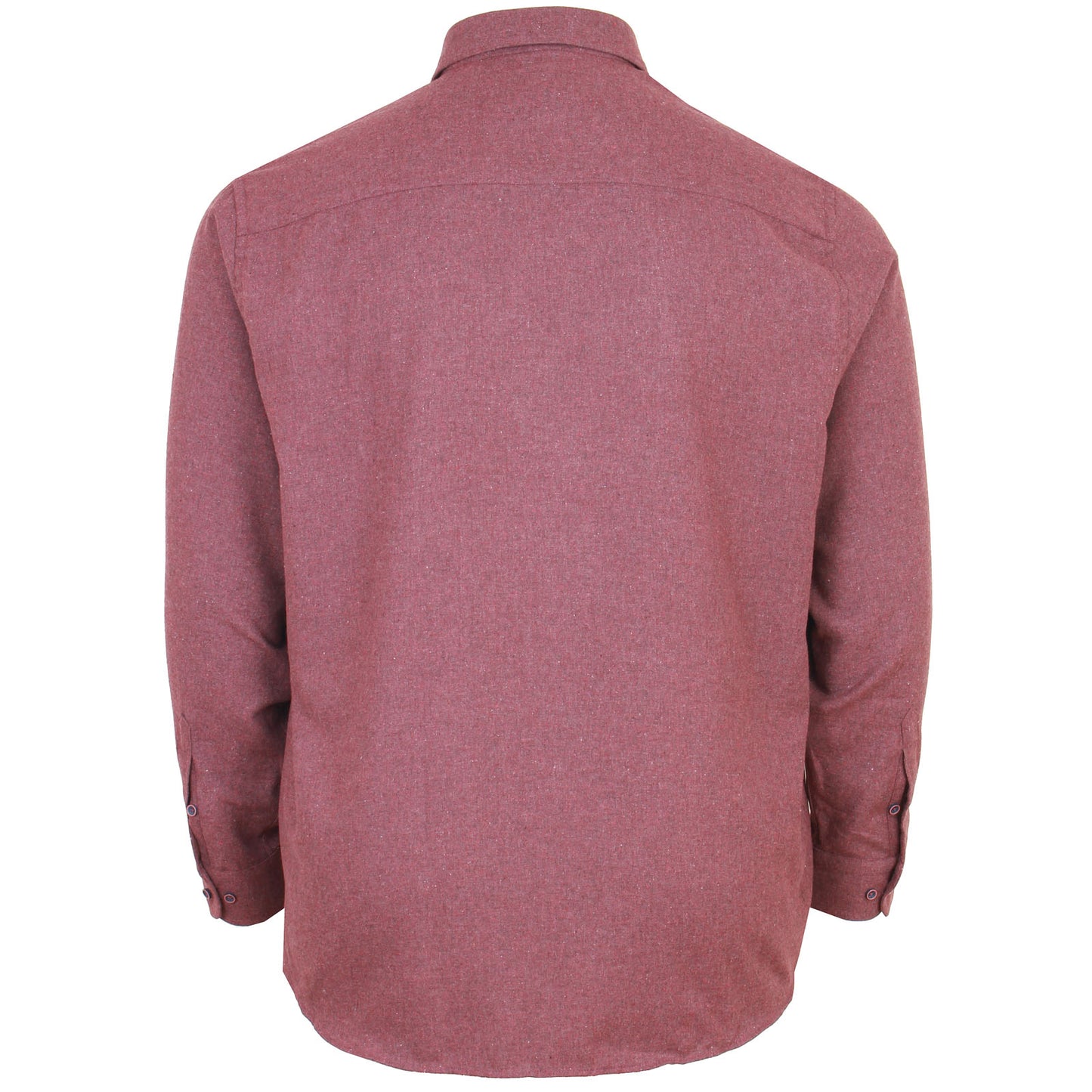 Kam Jeans Plus Size Premium Brushed Herringbone L/S Shirt Burgundy