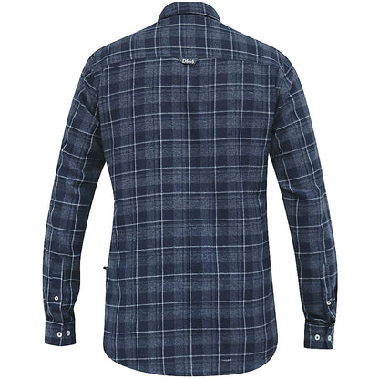 D555 Plus Size Sonny Check L/S Shirt Navy