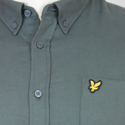 Lyle & Scott Plus Size Flannel Shirt Deep Green