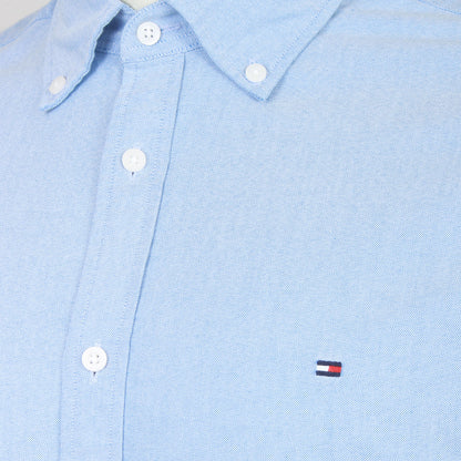 Tommy Hilfiger Plus Size Solid Heritage Oxford L/S Shirt Blue