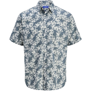 Jack & Jones Plus Size Joshua Split Aop Shirt Stormy Weather
