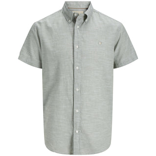 Jack & Jones Plus Size Summer Shield Short Sleeve Shirt Hedge Green