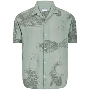 Jack & Jones Plus Size Jepp Aop Resort Shirt Iceberg Green