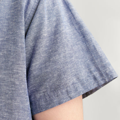 Jack & Jones Plus Size Linen Blend S/S Shirt Faded Denim