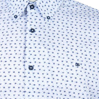 Dg’S Drifter Plus Size Floral Geo Short Sleeve Shirt Navy