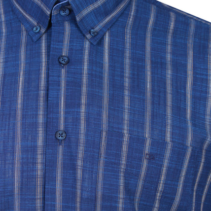 Dg’S Drifter Plus Size Stripe Short Sleeve Shirt Dark Blue
