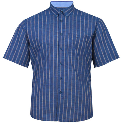 Dg’S Drifter Plus Size Stripe Short Sleeve Shirt Dark Blue
