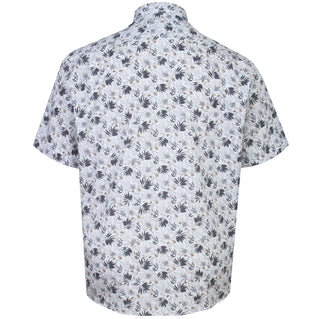 Dg’S Drifter Plus Size Floral Print Short Sleeve Shirt Beige