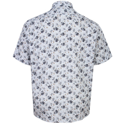 Dg’S Drifter Plus Size Floral Print Short Sleeve Shirt Beige
