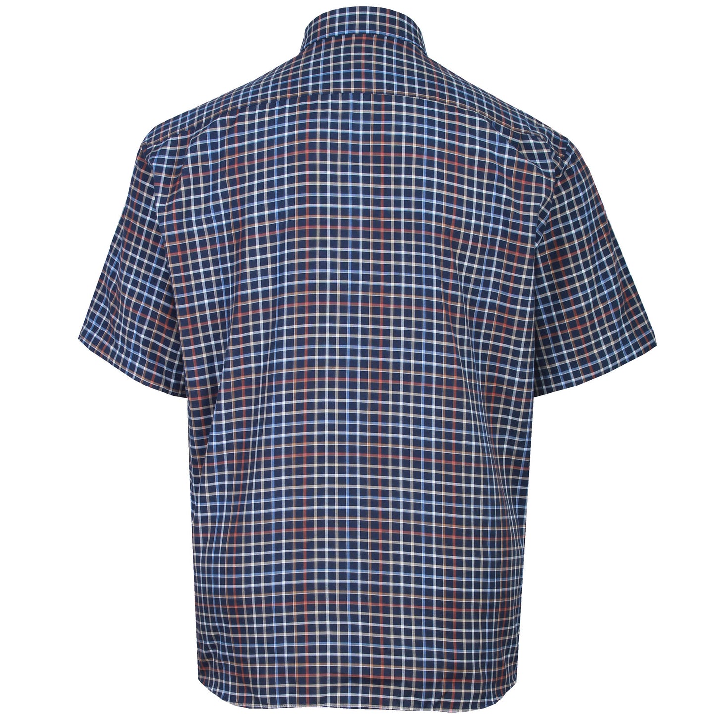 Dg’s Drifter Plus Size Multi Check Short Sleeve Shirt Navy