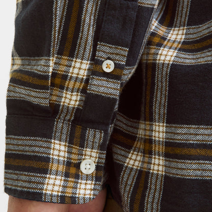 Jack & Jones Plus Size Classic Flannel Check Long Sleeve Shirt Black