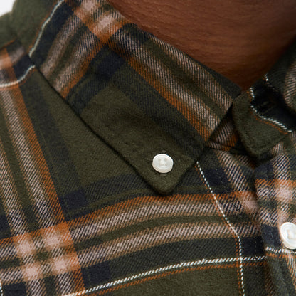 Jack & Jones Plus Size Classic Flannel Check Long Sleeve Shirt Rosin