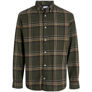 Jack & Jones Plus Size Classic Flannel Check Long Sleeve Shirt Rosin