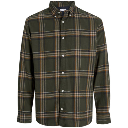 Jack & Jones Plus Size Classic Flannel Check Long Sleeve Shirt Rosin