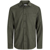 Jack & Jones Plus Size Classic Melange Long Sleeve Shirt Rosin