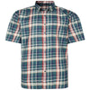 Espionage Plus Size Sh447 Check Short Sleeve Shirt Green