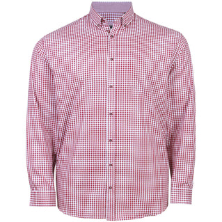 Kam Jeans Plus Size Kbs 6351 Classic Gingham Long Sleeve Shirt Red