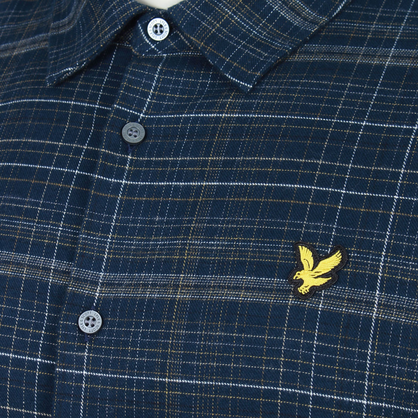 Lyle & Scott Plus Size Check Flannel Shirt Dark Navy