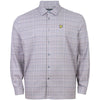 Lyle & Scott Plus Size Check Flannel Shirt Gull Grey