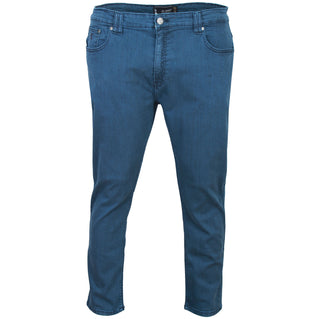 Kam Jeans Plus Size Embossed Regular Fit Jeans Smokey Blue