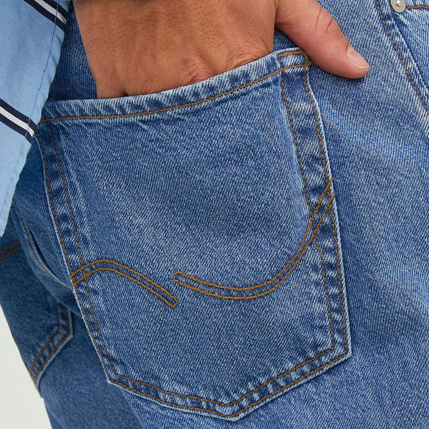 Jack & Jones Plus Size Chris Original Sq735 Relaxed Jeans Blue