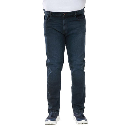 D555 Plus Size Daniel Tapered Stretch Jeans Blue/Black Wash