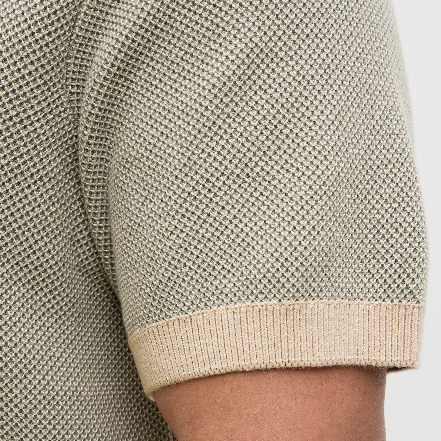 Jack & Jones Plus Size Easton Knit Split Neck Polo Vetiver