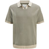 Jack & Jones Plus Size Easton Knit Split Neck Polo Vetiver