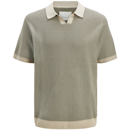 Jack & Jones Plus Size Easton Knit Split Neck Polo Vetiver