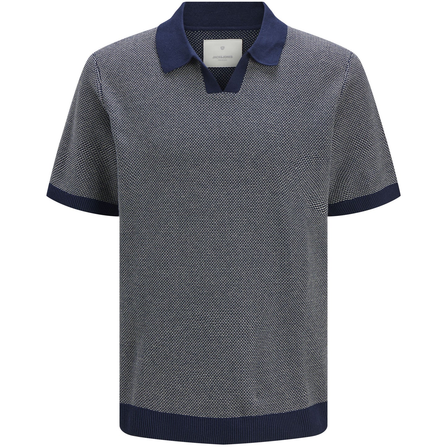 Jack & Jones Plus Size Easton Knit Split Neck Polo Vetiver
