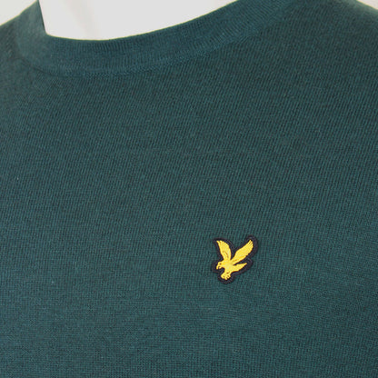 Lyle & Scott Plus Size Cotton Merino Crew Jumper Argyle Teal