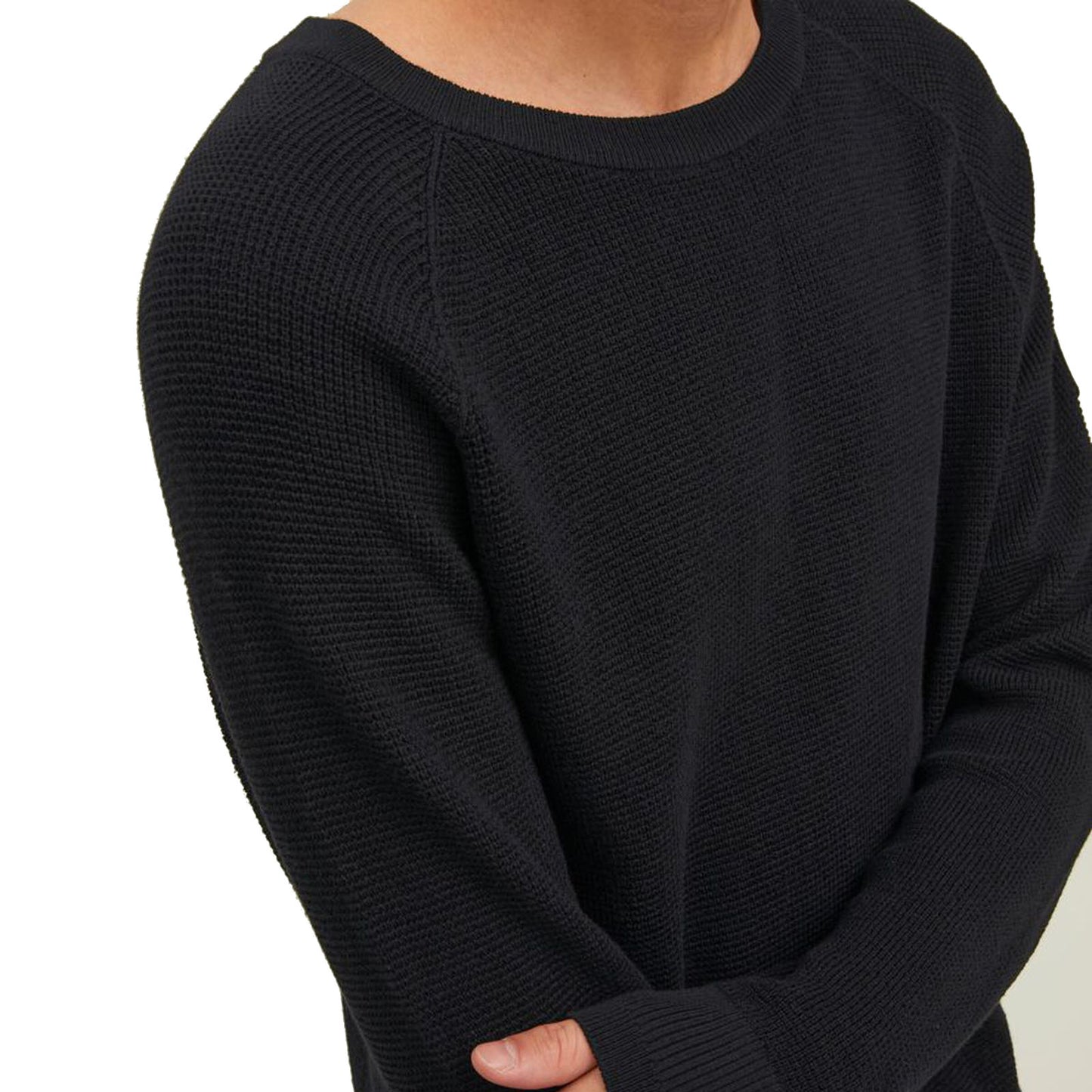 Jack & Jones Plus Size Classic Waffle Knitwear Black