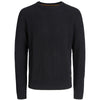 Jack & Jones Plus Size Pannel Plain Crew Knitwear Black
