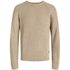 Jack & Jones Plus Size Pannel Plain Crew Knitwear Crockery