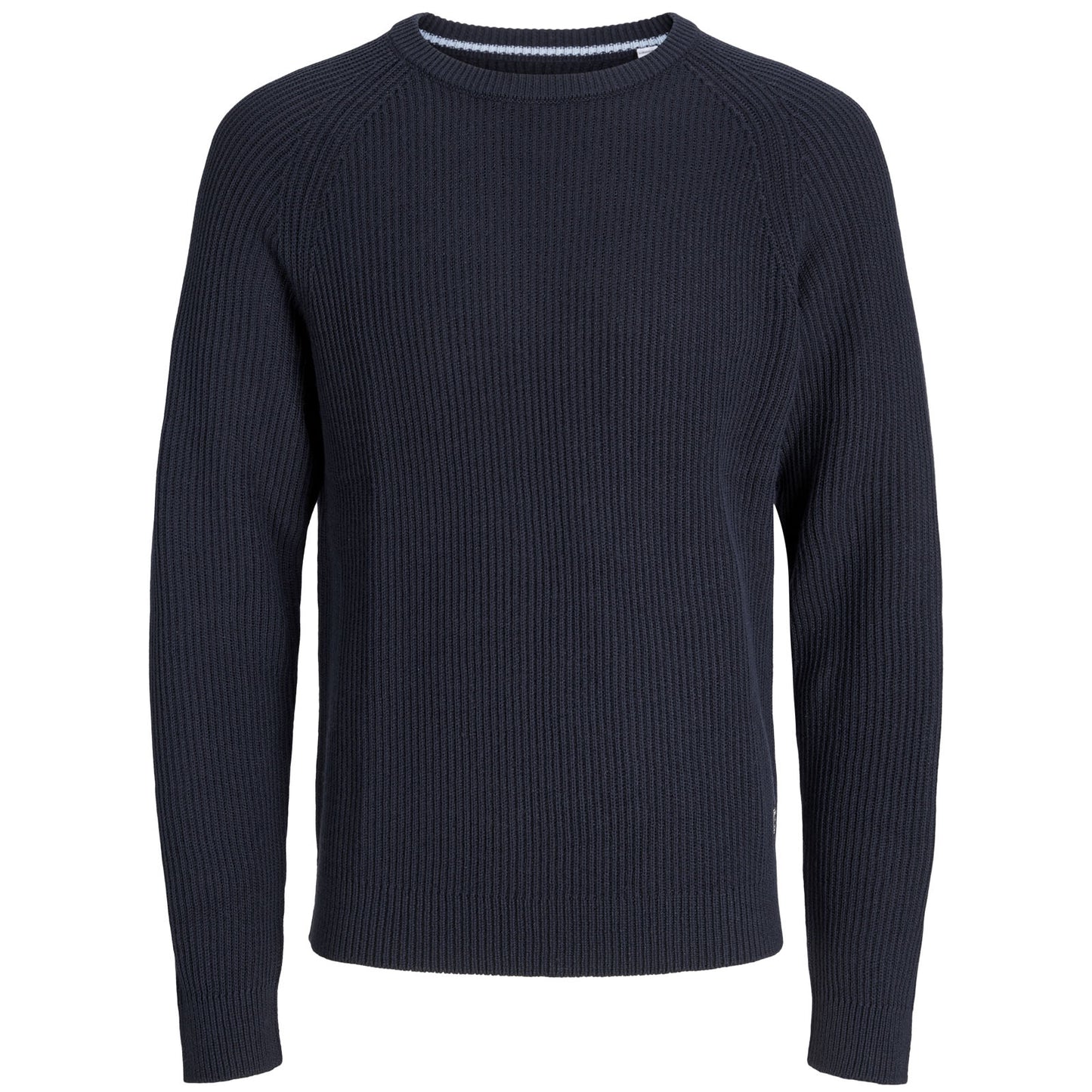 Jack & Jones Plus Size Pannel Plain Crew Knitwear Sky Captain