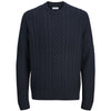Jack & Jones Plus Size Paul Cable Crew Knitwear Sky Captain