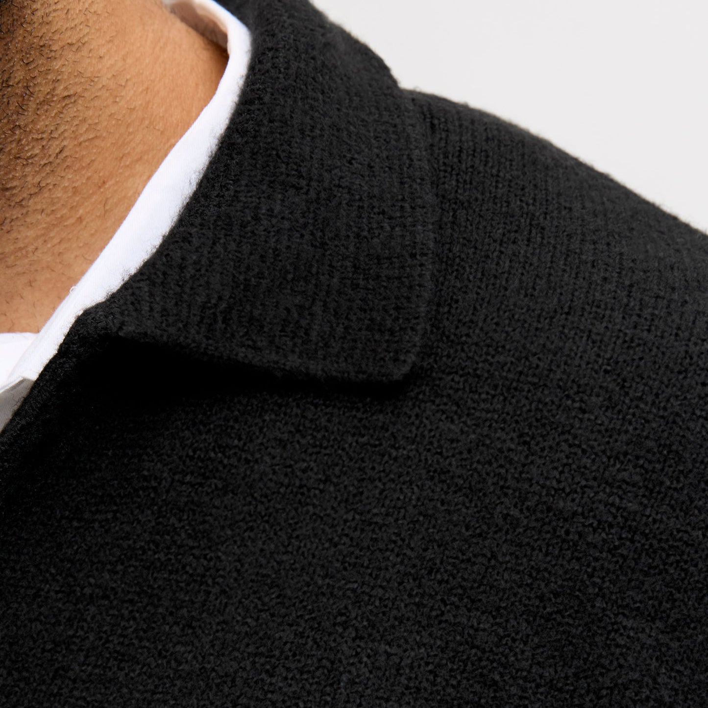 Jack & Jones Plus Size Soho Ollie Split Neck Knitwear Black