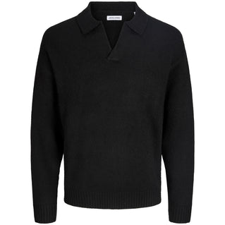 Jack & Jones Plus Size Soho Ollie Split Neck Knitwear Black