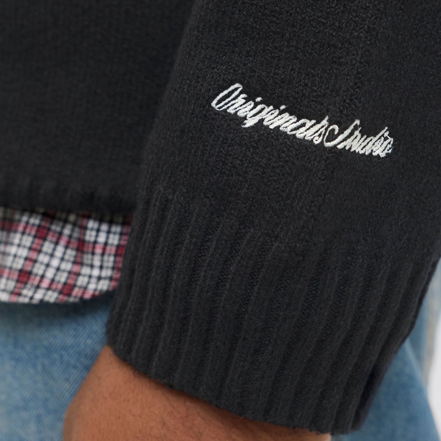 Jack & Jones Plus Size Norrebro Half Zip Knitwear Black