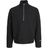 Jack & Jones Plus Size Norrebro Half Zip Knitwear Black