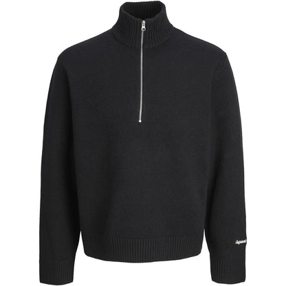 Jack & Jones Plus Size Norrebro Half Zip Knitwear Black