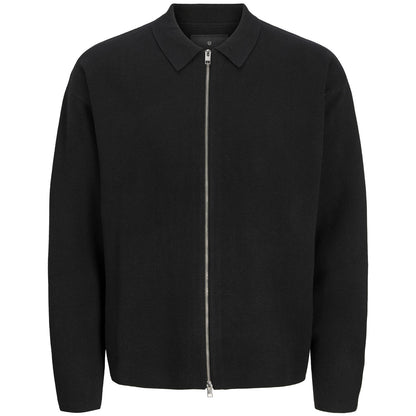 Jack & Jones Plus Size Bradfort Zip Knit Cardigan Black