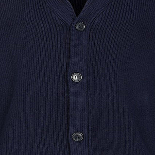Espionage Plus Size Kw080 Shawl Collar Cardigan Navy