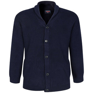 Espionage Plus Size Kw080 Shawl Collar Cardigan Navy