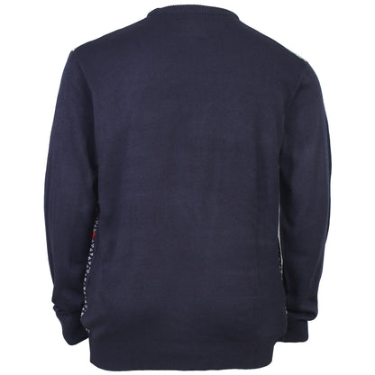 Kam Jeans Plus Size Kbsx031 Reindeer Xmas Jumper Navy