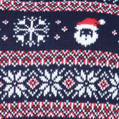 Kam Jeans Plus Size Kbsx032 Snowflake Santa Xmas Jumper Navy