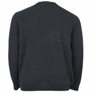 Lyle & Scott Plus Size Lambswool Blend Crew Jumper Jet Black Marl