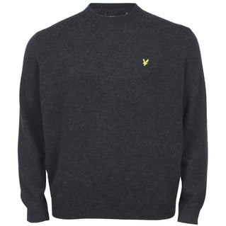 Lyle & Scott Plus Size Lambswool Blend Crew Jumper Jet Black Marl