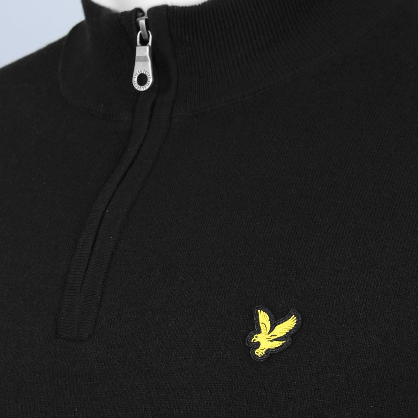 Lyle & Scott Plus Size Cotton Quarter Zip Jumper Jet Black
